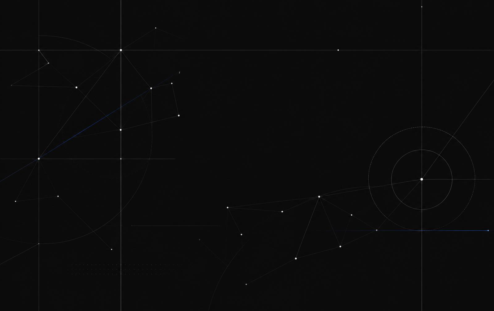 Abstrakte Datenvisualisierung aus Linien und Knotenpunkten